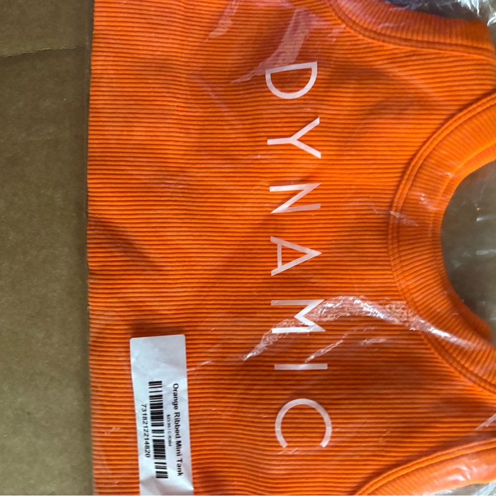 Dynamic Orange Ribbed Women's Intimate Top